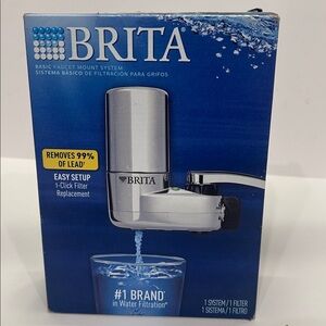 Brita Silver Basic Faucet Mount Water Filter System